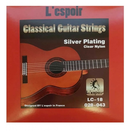 Струны L'ESPOIR LC-19 для классических гитар 028-043 - фото 1