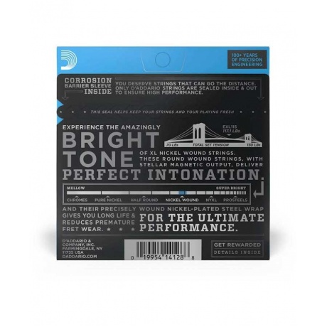 Струны для электрогитары D'ADDARIO EXL115 - фото 4