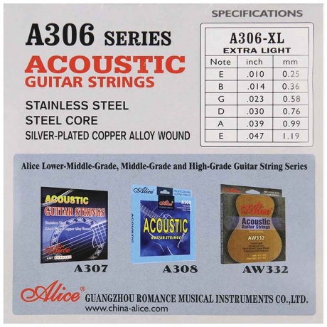 Струны Alice A306-XL для акустической гитары - фото 3