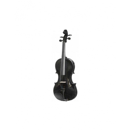 Скрипка ANTONIO LAVAZZA VL-20 BK 1/2 КОМПЛЕКТ кейс + смычок + канифоль чёрный металлик - фото 2