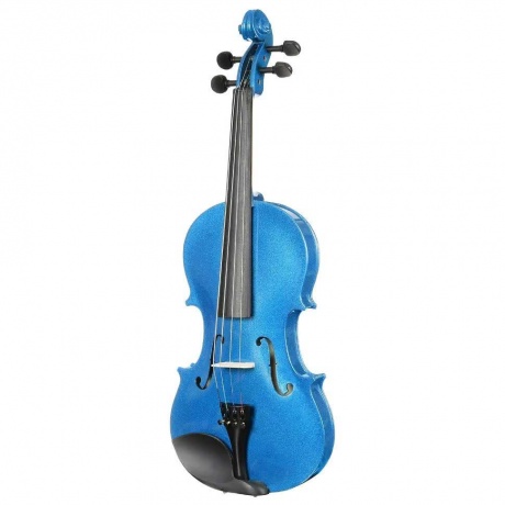 Скрипка ANTONIO LAVAZZA VL-20 BL 1/4 КОМПЛЕКТ кейс + смычок + канифоль синий металлик - фото 2