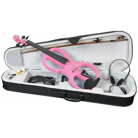 Электроскрипка ANTONIO LAVAZZA EVL-01 PK 4/4 РОЗОВАЯ - фото 1