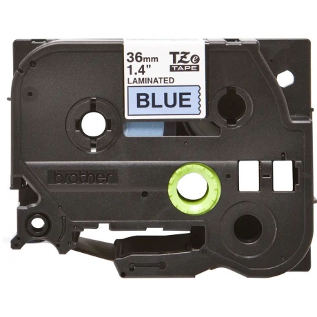 Лента в кассете TZE-561 36-мм,  ламинированная, черный на синем фоне, 8 м. - фото 1