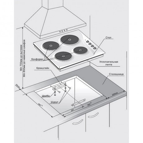 Электрическая варочная панель Gefest ЭС В СВН 3210 К21 черная - фото 9