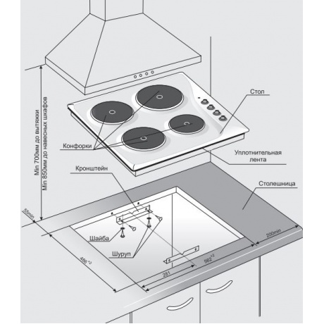 Электрическая варочная панель Gefest ЭС В СВН 3210 белый - фото 4