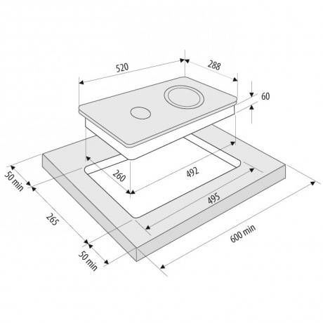 Варочная поверхность Krona Corto 30 черный - фото 2