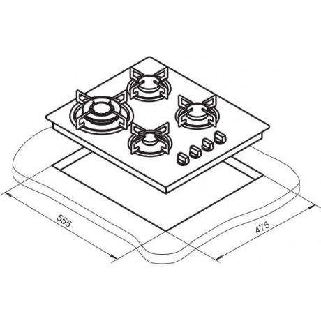Газовая варочная панель Darina 1T1 BGM 341 11 X - фото 6