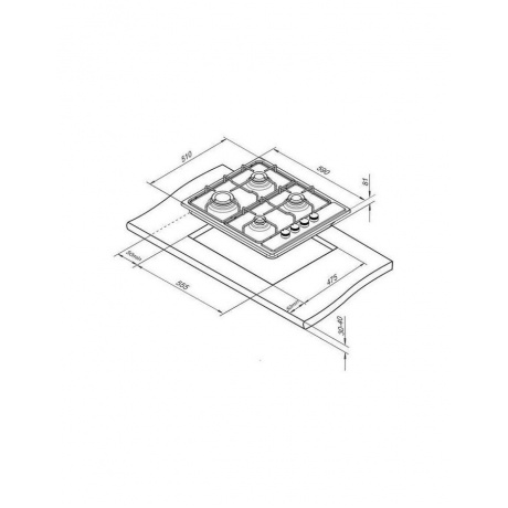 Варочная поверхность газовая Darina 1T18 BGM 341 11 At - фото 7
