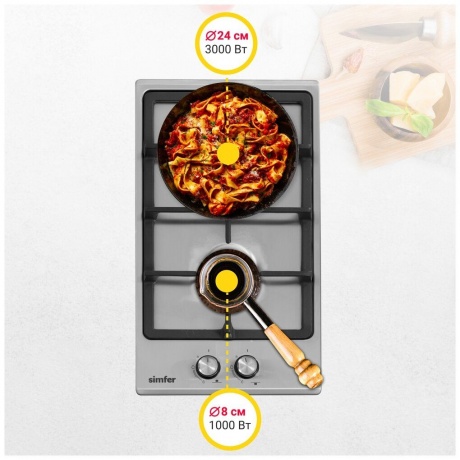 Варочная поверхность газовая Simfer H30V20M516, 30 см - фото 10