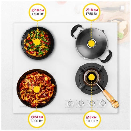 Варочная поверхность газовая Simfer H60N40W416 - фото 7