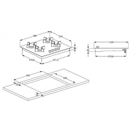 Газовая варочная поверхность Beko HILW64122S черный - фото 6