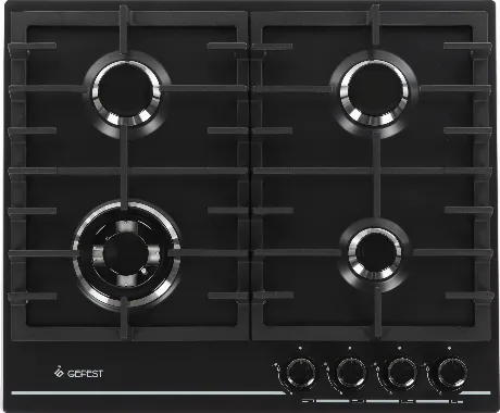 Газовая варочная панель Gefest ПВГ 1214-01 К2 черная матовый