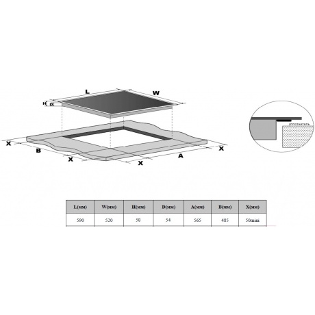Индукционная варочная панель Weissgauff HI 632 BSC черная - фото 3