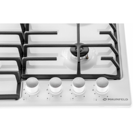 Газовая варочная панель Maunfeld EGHE.64.6CW/G белая - фото 10