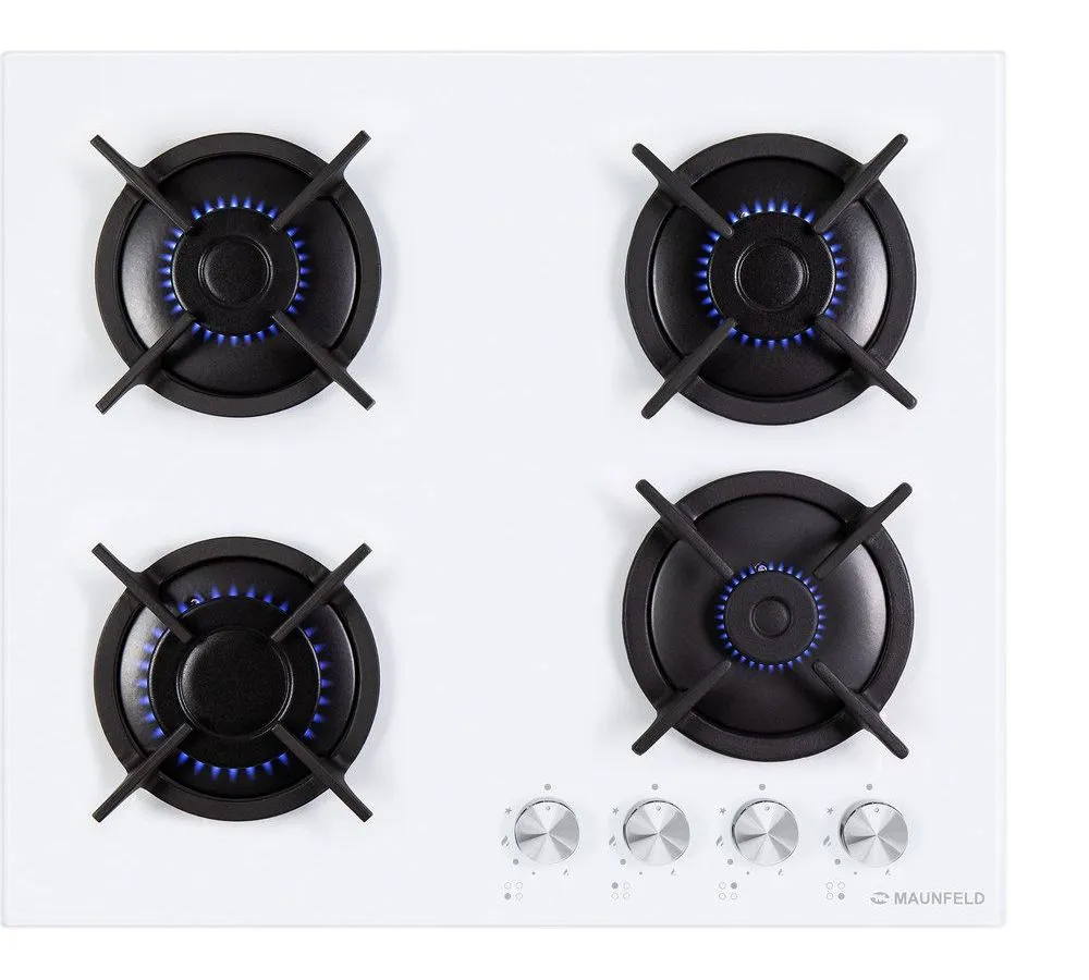 Газовая варочная поверхность Maunfeld EGHG.64.1CW/G белый - фото 2