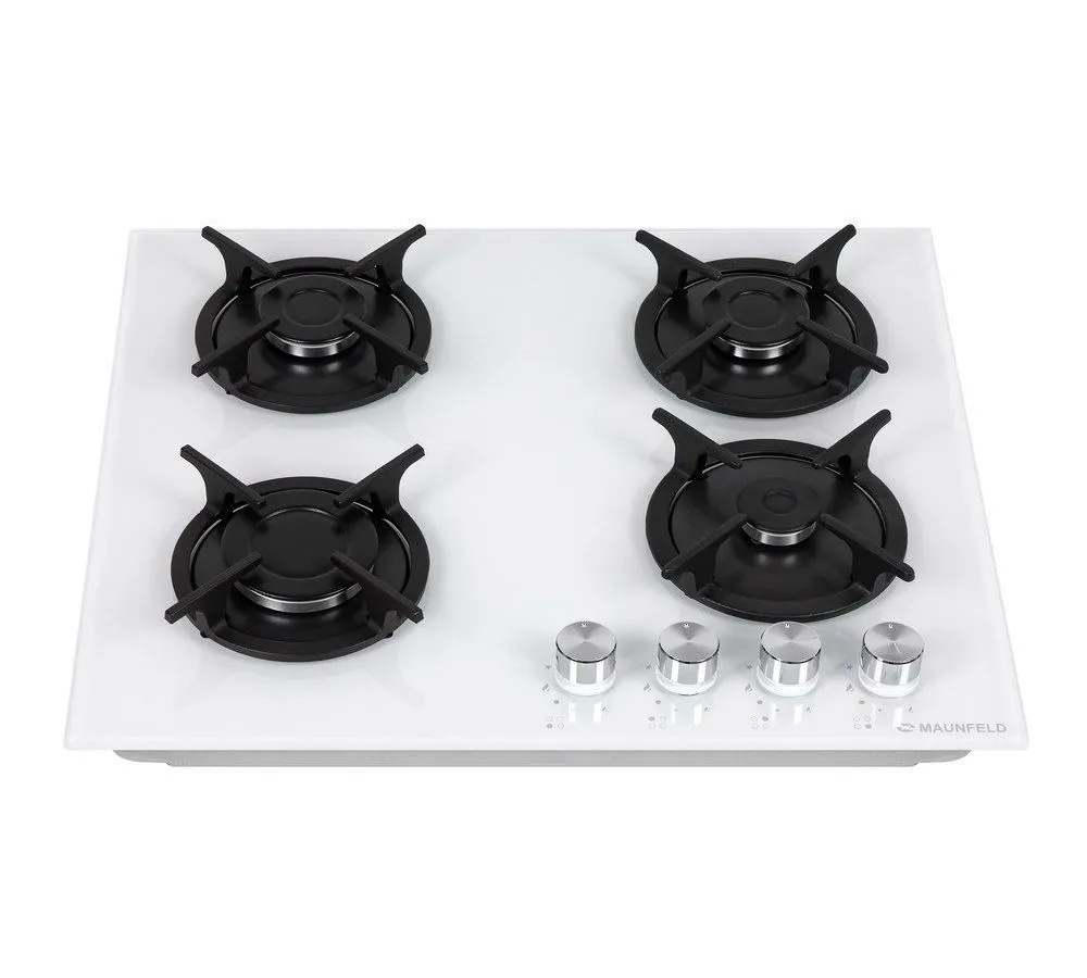 Газовая варочная поверхность Maunfeld EGHG.64.1CW/G белый - фото 4
