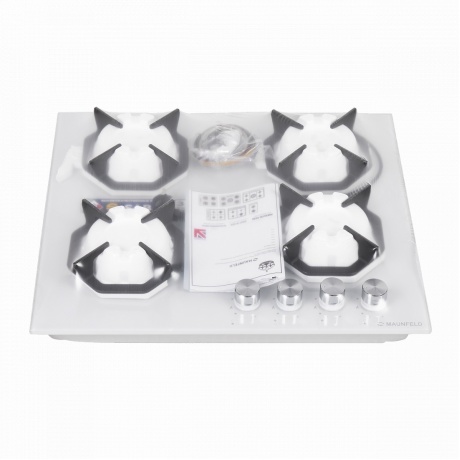 Газовая варочная поверхность Maunfeld EGHG.64.23CW/G белый - фото 15