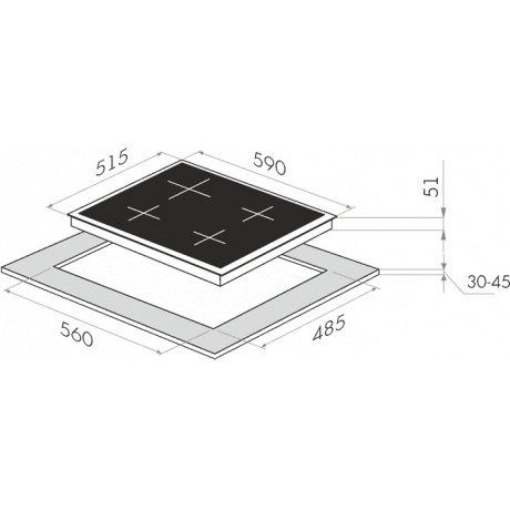 Газовая варочная поверхность Maunfeld EGHG.64.2CB\G черный - фото 12