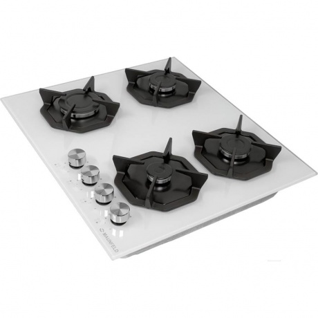 Газовая варочная панель Maunfeld EGHG.64.2CW/G белая - фото 3