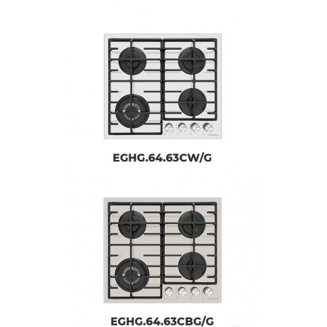 Газовая варочная панель Maunfeld EGHG.64.63CW/G белая - фото 22