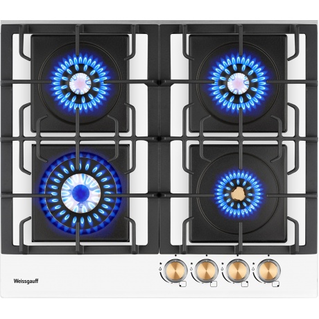 Газовая варочная панель Weissgauff HGG 641 WV белый - фото 1