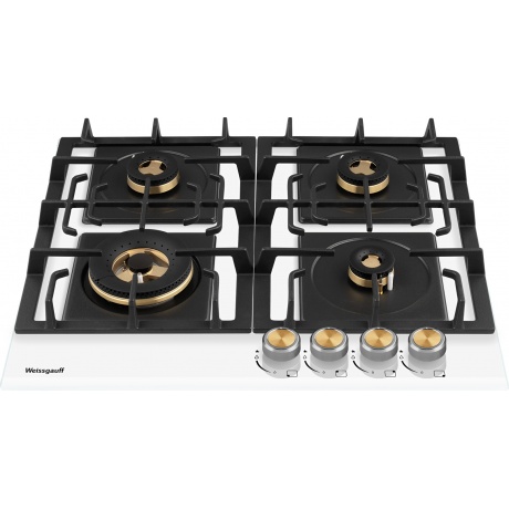 Газовая варочная панель Weissgauff HGG 641 WV белый - фото 2