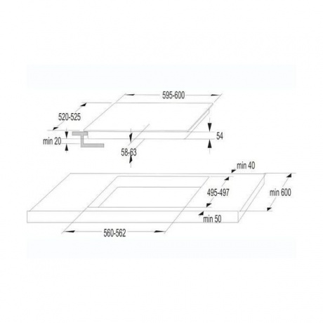 Встраиваемая варочная панель Korting (HI 64042 BW) - фото 8