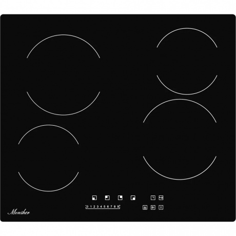 Электрическая варочная панель Monsher MHE 6002, 60 см, 4 конфорк...