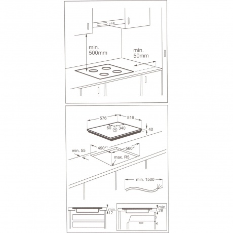Электрическая варочная панель Electrolux EHF6240XXK Black - фото 11