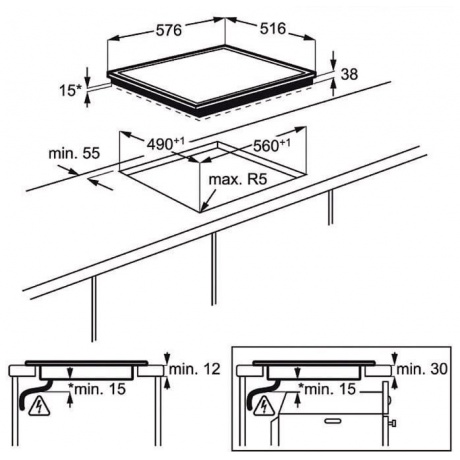 Электрическая варочная панель Electrolux EHF6240XXK Black - фото 6
