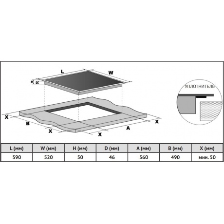 Встраиваемая варочная панель Korting HK 60003 B - фото 3