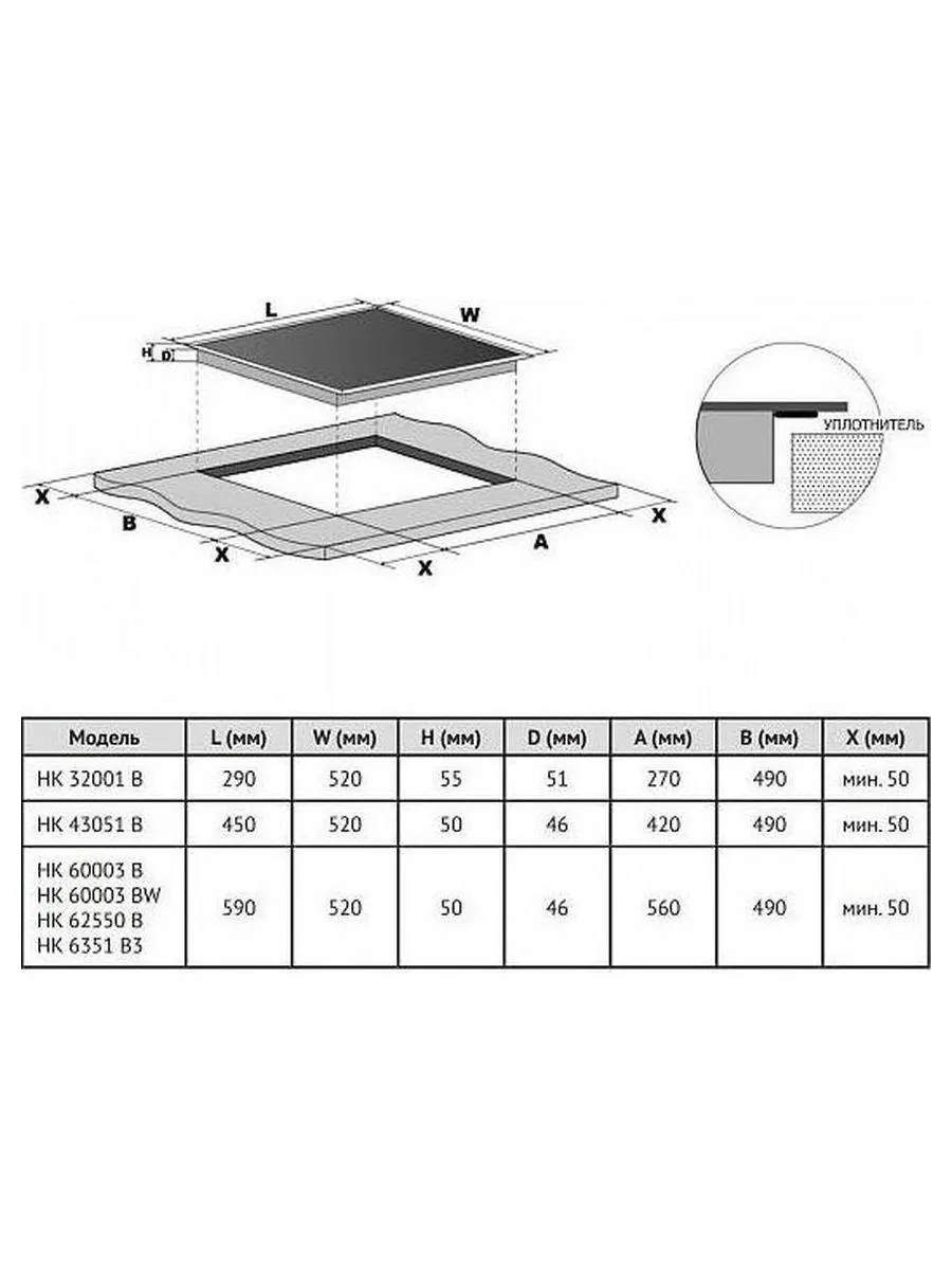 Встраиваемая варочная панель Korting HK 60003 BW - фото 2