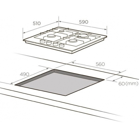 Газовая варочная панель Midea MG606W - фото 2