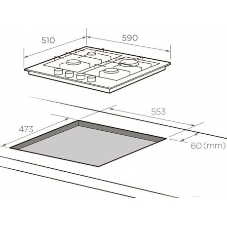 Газовая варочная панель Midea MG687X - фото 4