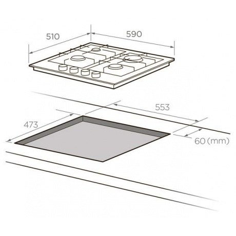 Газовая варочная панель Midea MG687X - фото 6
