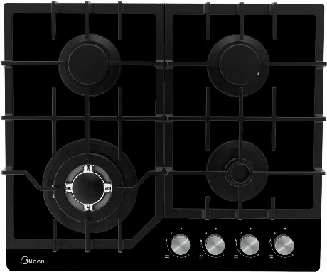 Газовая варочная панель Midea MG643TGB черная