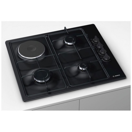 Газовая варочная панель Bosch PBY6C6B62O черная - фото 2