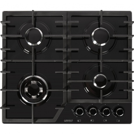Газовая варочная панель Gefest ПВГ 2232-01 Р черная - фото 1