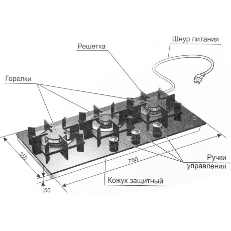 Газовая варочная поверхность ПВГ 2150-01 К33 GEFEST - фото 5