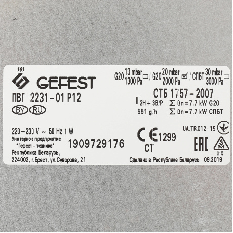Газовая варочная поверхность ПВГ 2231-01 Р12 GEFEST - фото 5