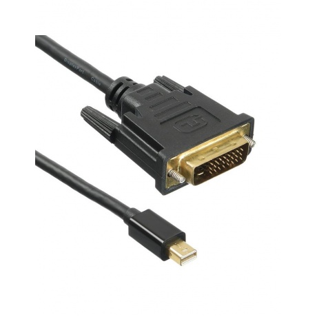 Кабель аудио-видео Buro 11v miniDisplayport (m)-DVI-D (Dual Link) (m) 2м контакты позолото черный (BHP MDPP-DVI-2) - фото 2