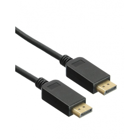 Кабель аудио-видео Buro v 12 DisplayPort (m)-DisplayPort (m) 5м контакты позолото черный (BHP DPP_12-5) - фото 1