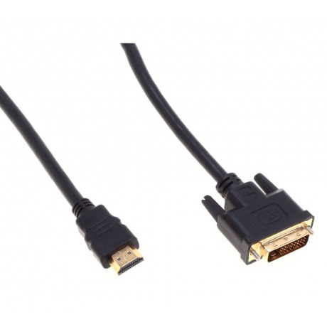 Кабель аудио-видео Buro HDMI (m)-DVI-D (Dual Link) (m) 1,8м контакты позолото черный (BHP RET HDMI_DVI18) - фото 4