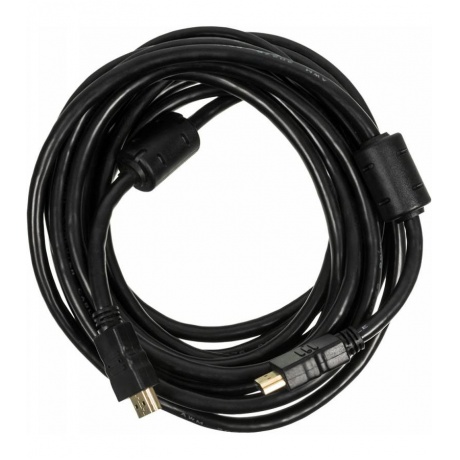 Кабель соединительный аудио-видео Ningbo HDMI-5M-MG HDMI (m)-HDMI (m) 5м ферриткольца контакты позолото черный (HDMI-5M-MG(VER14)BL) - фото 1