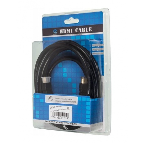 Кабель соединительный аудио-видео Ningbo HDMI-5M-MG HDMI (m)-HDMI (m) 5м ферриткольца контакты позолото черный (HDMI-5M-MG(VER14)BL) - фото 3