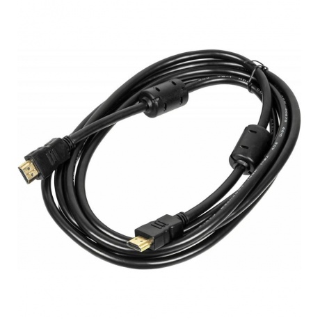 Кабель аудио-видео Ningbo HDMI (m)-HDMI (m) 3м ферриткольца контакты позолото черный (HDMI-3M-MG(VER14)) - фото 1