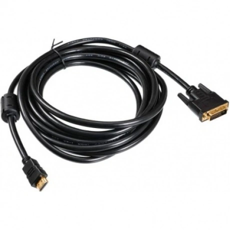 Кабель Buro HDMI-19M-DVI-D-5M HDMI (m) DVI-D (m) 5м феррит.кольц...