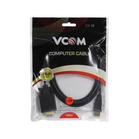 Кабель VCOM HDMI M to VGA M 1.8m (CG596-1.8M) - фото 4