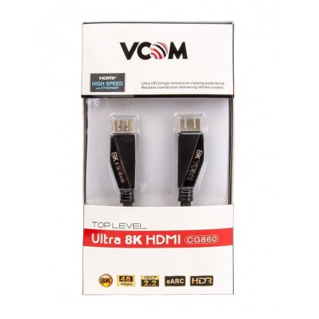 Кабель VCOM HDMI - HDMI 19M/19M v2.1 1m (CG860-1M) - фото 4