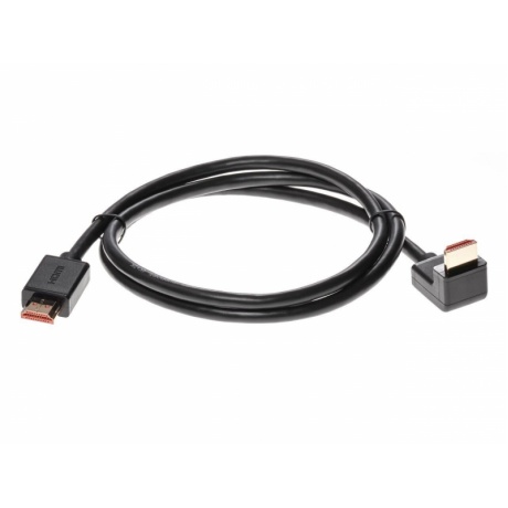 Кабель Telecom HDMI-19M - HDMI-19M ver 2.0 угловой коннектор 90град  1м, (TCG225-1M) - фото 1